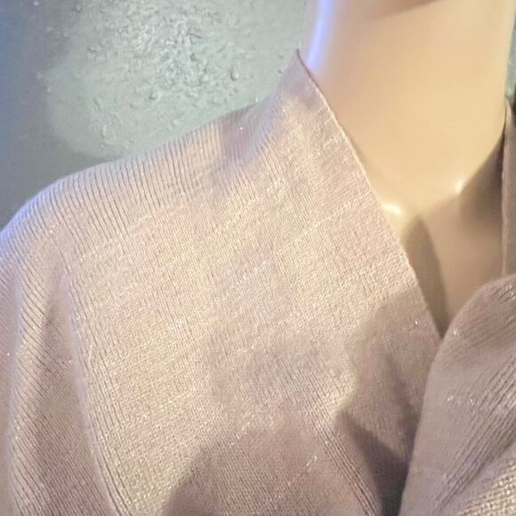 Lane Bryant Women's Blush Pink & Silver Shawl Wrap Plus Size One Sz Feminine - Picture 11 of 13